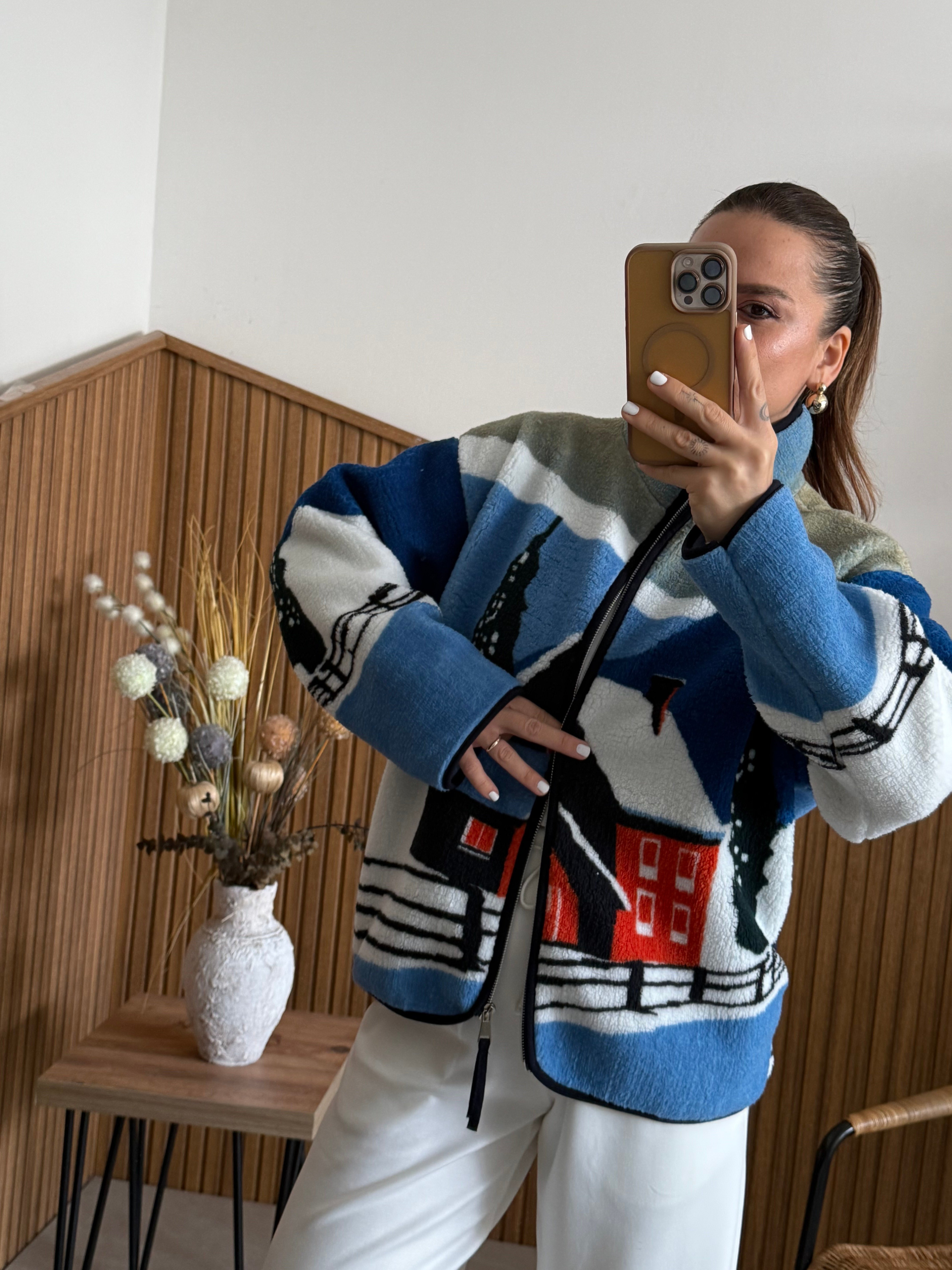 Renkli Polar Sweatshirt 