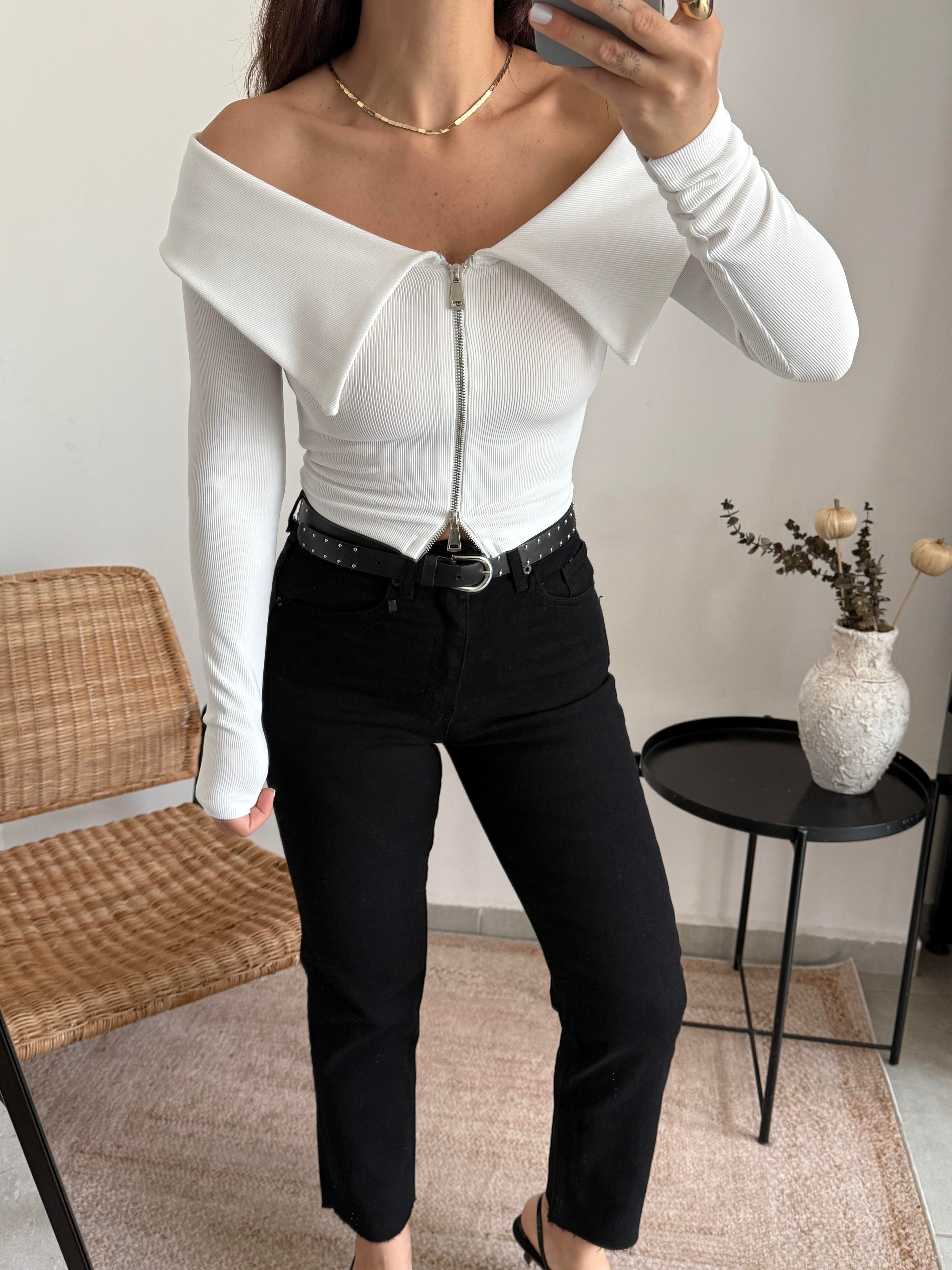 Siyah Likralı Boyfit Jean 