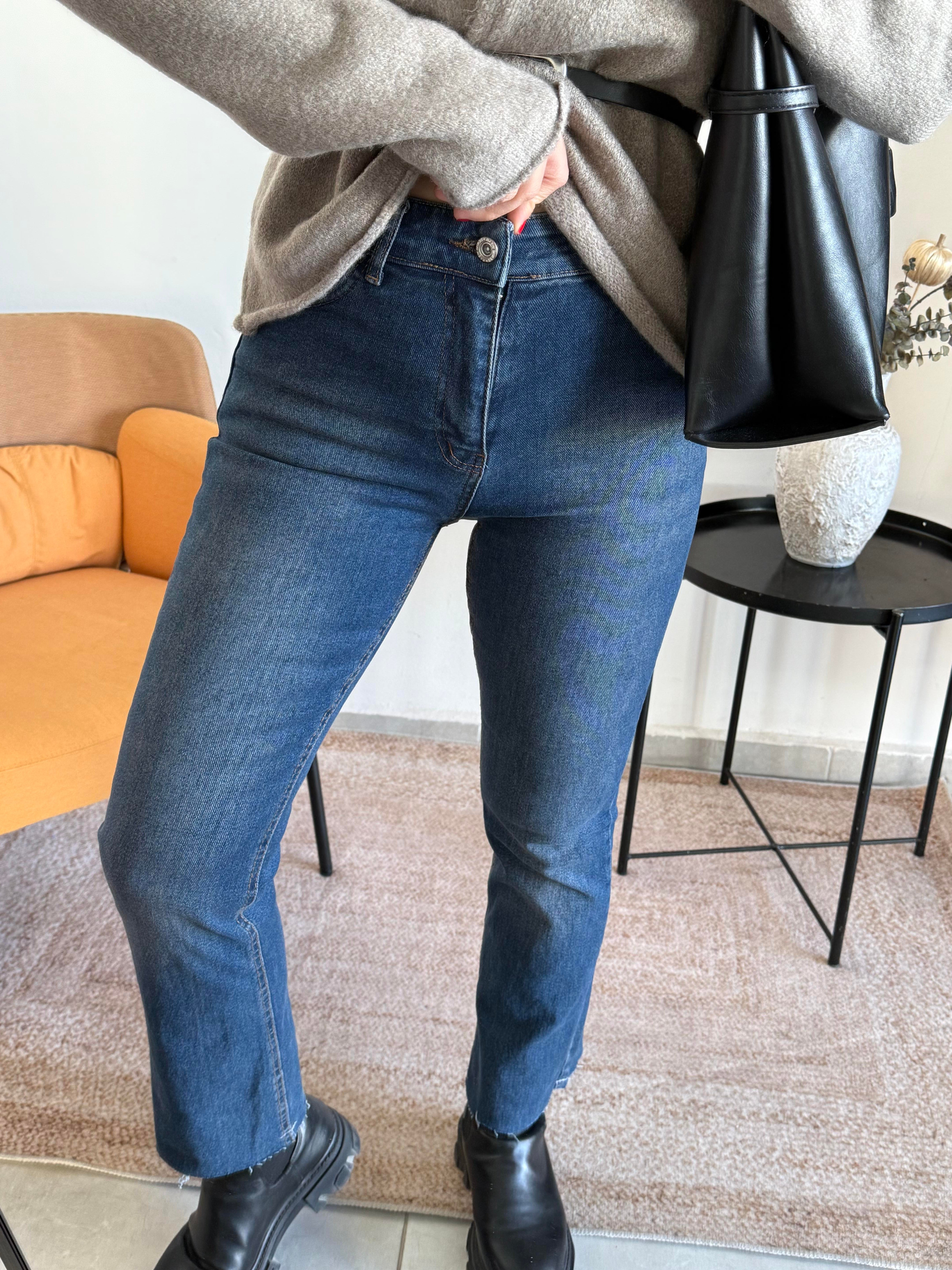 Yüksek Bel Likralı Boyfit Jean 