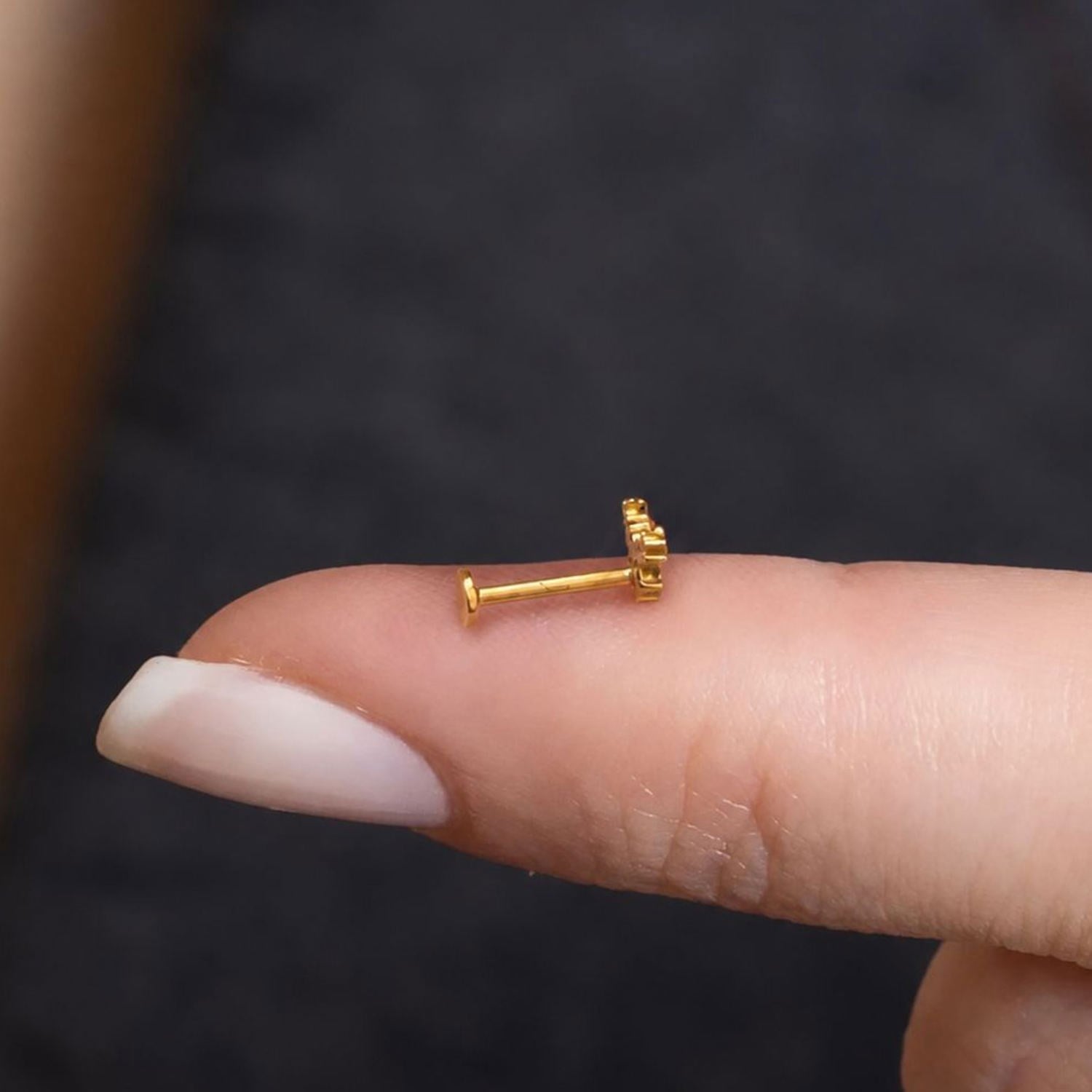 14 Ayar Altın Apeks Tragus Piercing