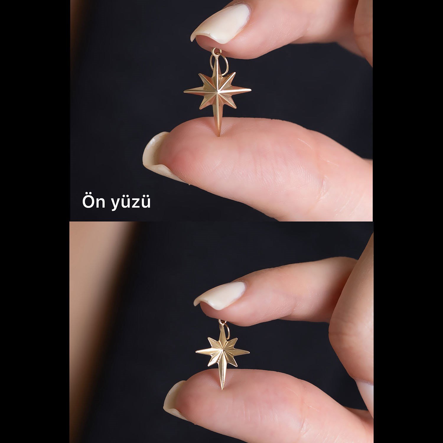 14 Ayar Altın Kutup Yıldızı Kolye Ucu