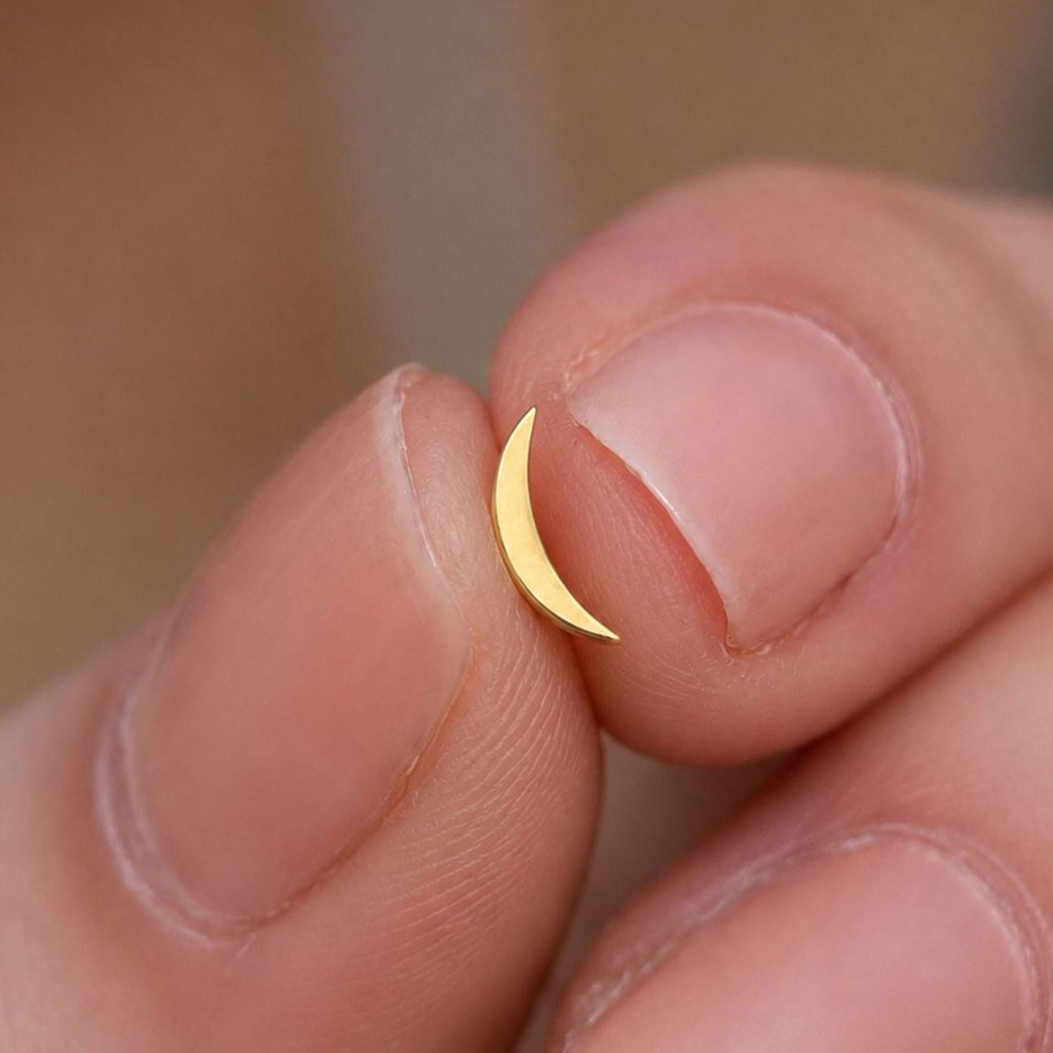 14 Ayar Altın Luna Tragus Piercing