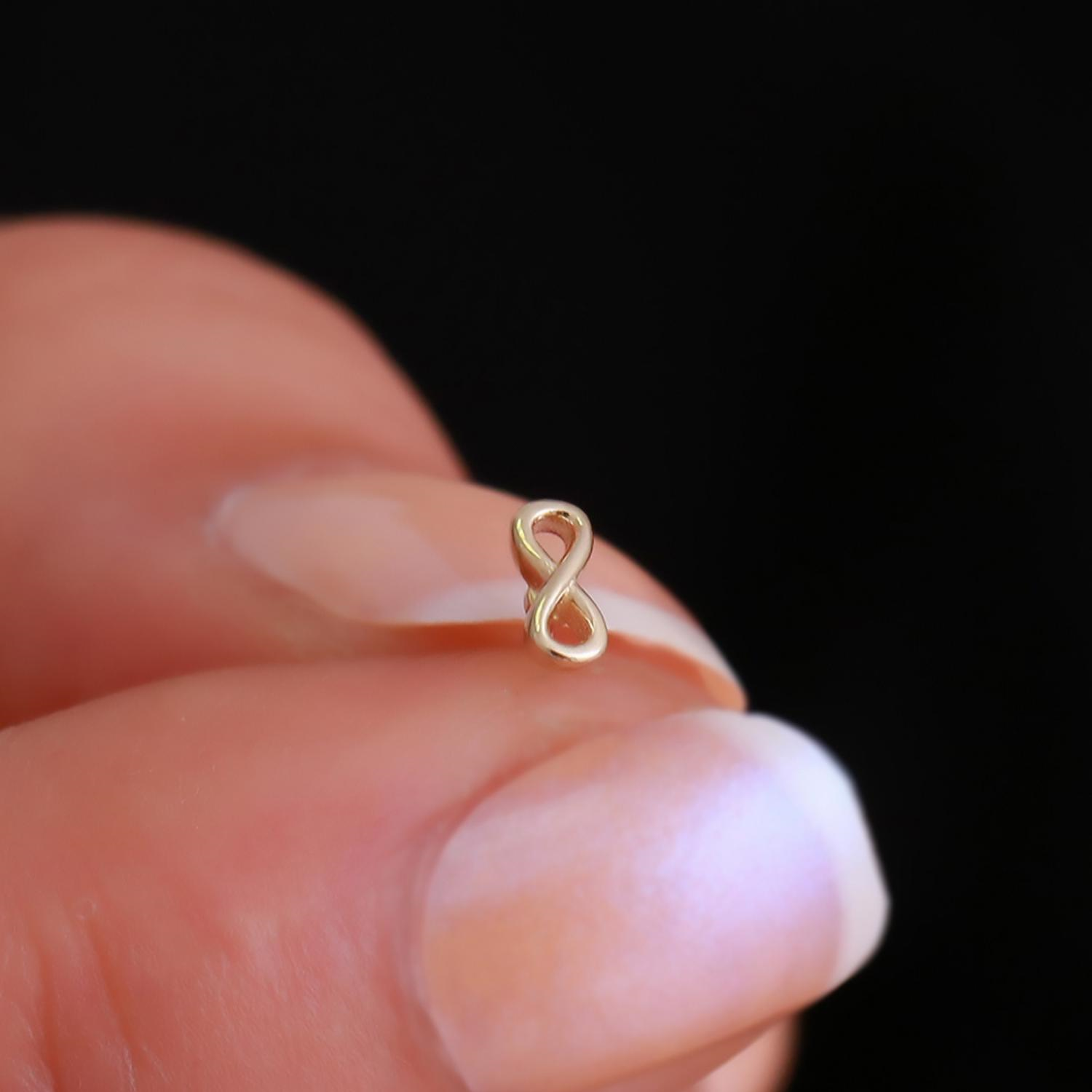 14 Ayar Altın Sonsuzluk Figürlü  Tragus Piercing