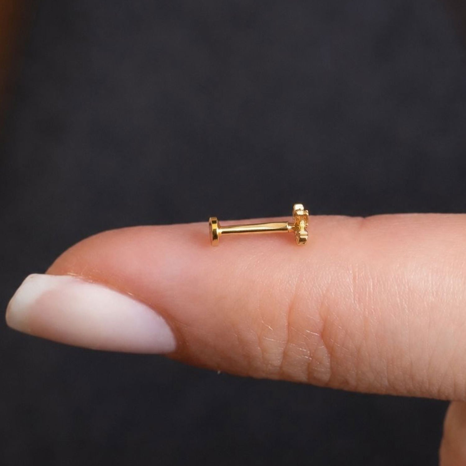 14 Ayar Altın Yusufçuk Tragus Piercing