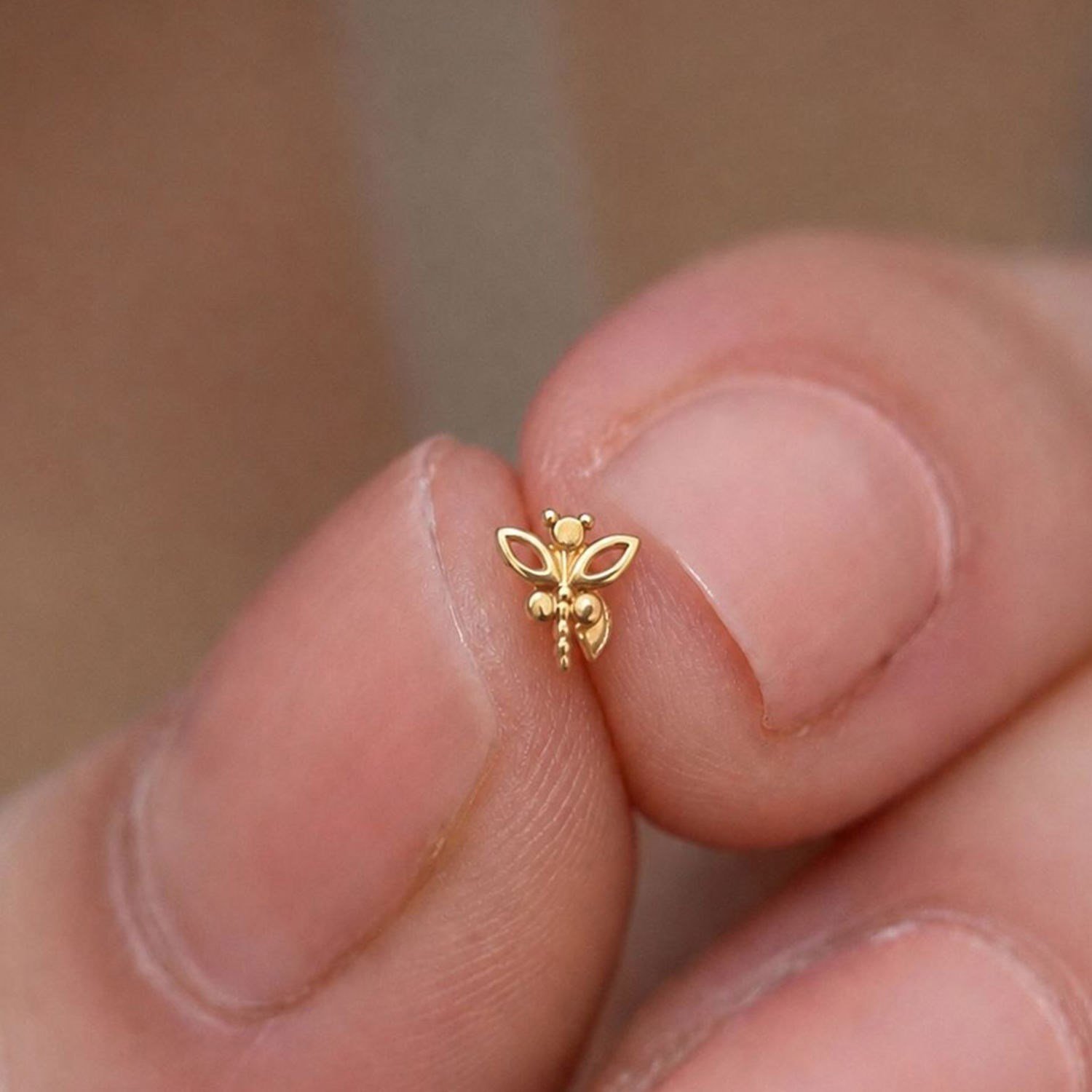 14 Ayar Altın Yusufçuk Tragus Piercing