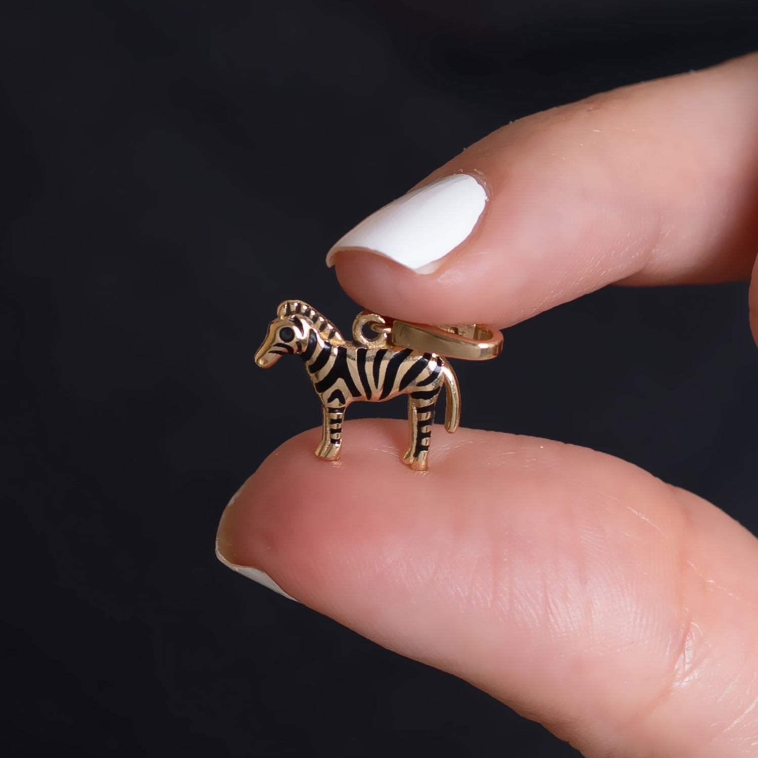 14 Ayar Altın Zebra Kolye Ucu