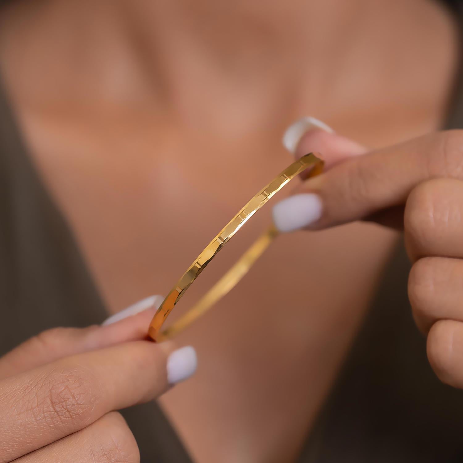 7 Gram 22 Ayar Dikdörtgen Işıltı Yatırımlık Bilezik