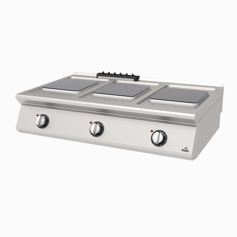 Atalay 3'lü Set Üstü Elektrikli Kare Ocak , 80x73x30 cm, AEO - 873 / 2K