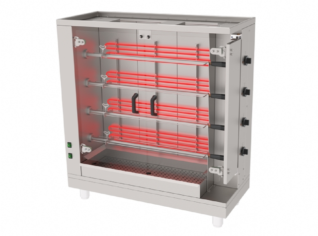 Atalay 4 Şişli Elektrikli Piliç Çevirme Makinesi 100x50x153 cm, APME - 04