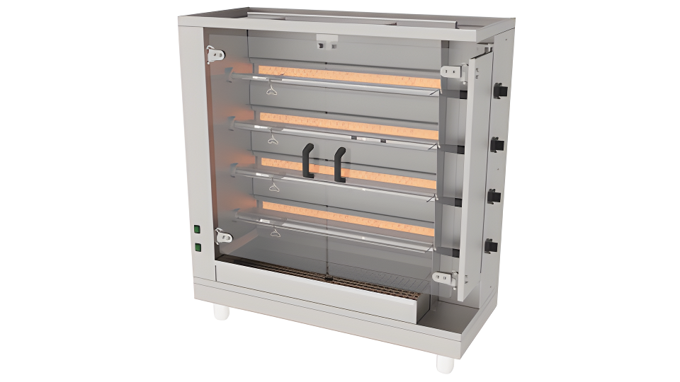 Atalay 4 Şişli Gazlı Piliç Çevirme Makinesi 100x50x104 cm, APMG - 04