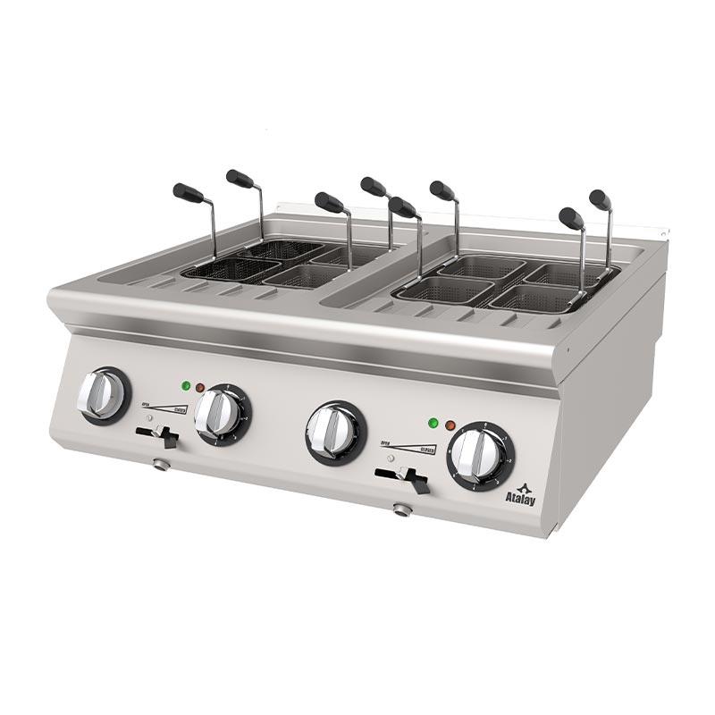 Atalay 4+4 Sepetli Makarna Haşlama Makinesi 60x73x30 cm, AMP-673 