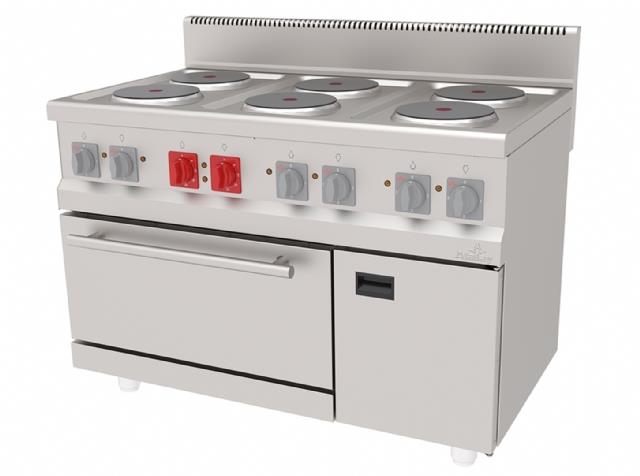 Atalay 6'lı Elektrikli Kuzineli Ocak, 120 x 70 x 85, AEK - 1270