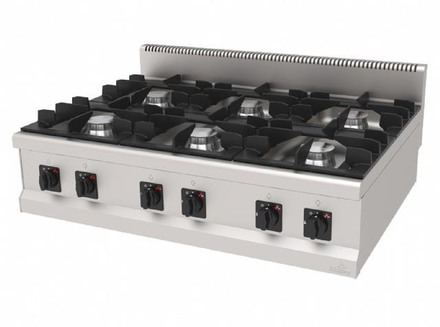 Atalay 6'lı Gazlı Set Üstü Ocak, 120x90x30, AGO - 1290 S