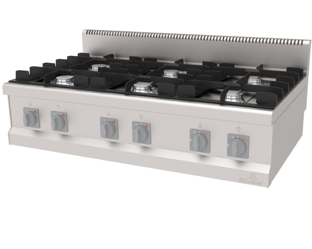 Atalay 6'lı Set Üstü Gazlı Ocak, 120 x 70 x 30, AGO - 1270
