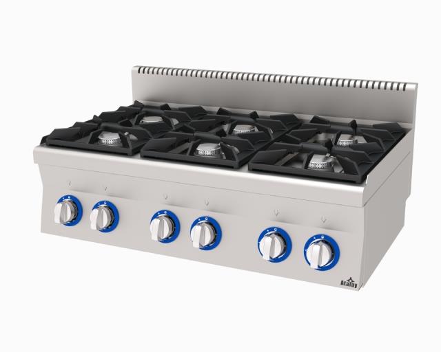 Atalay 6'lü Set Üstü Gazlı Ocak 100x60x30 cm, E AGO - 1060
