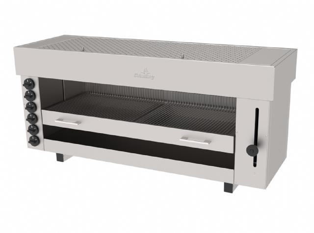 Atalay Asansörlü 6 Radyanlı Gazlı Salamender Izgara 130x43x60 cm, ASM - 6 G