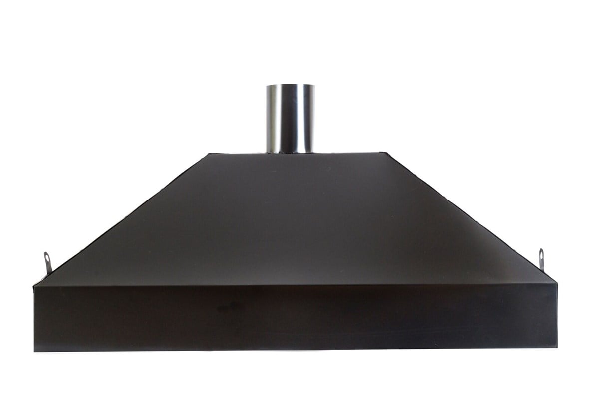 Bakır Çay Ocağı Davlumbazı 90*45 Orta Tip Siyah Boyalı