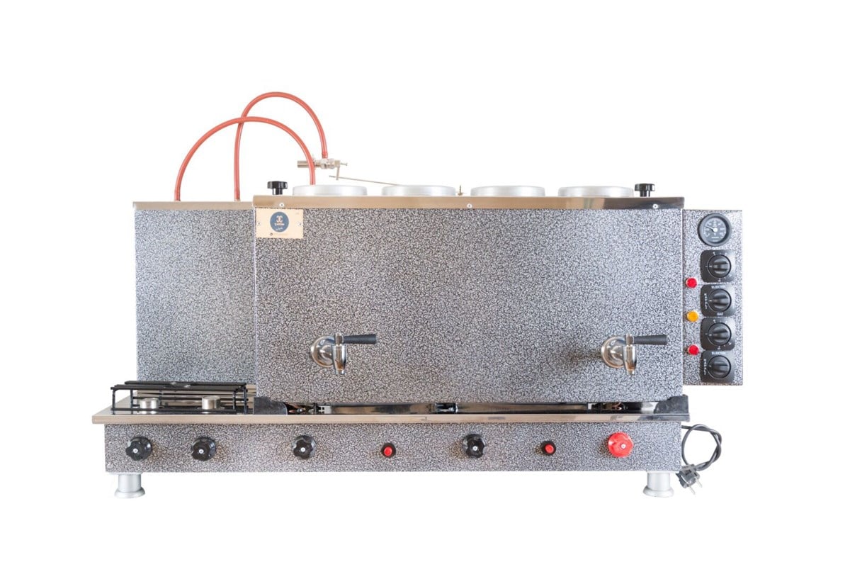 Çaycım 4 Demlikli Chromat Çay Kazanı Elektrik + Gazlı Ce Belgeli