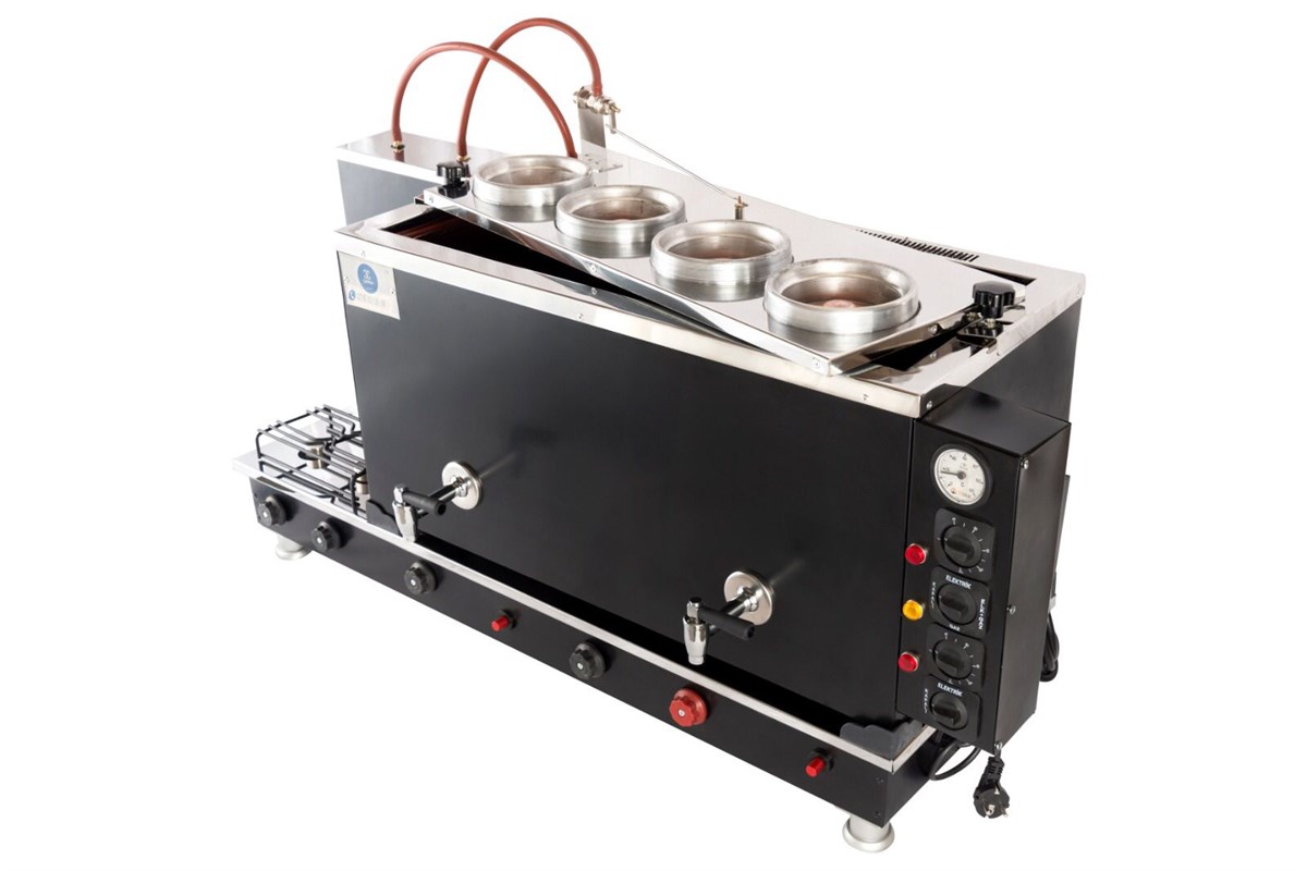 Çaycım 4 Demlikli Siyah Çay Kazanı Elektrik + Gazlı Ce Belgeli