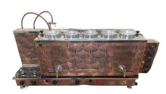 Çaycım 5 Demlikli Bakır Çay Kazanı Elektrik + Gazlı Ce Belgeli