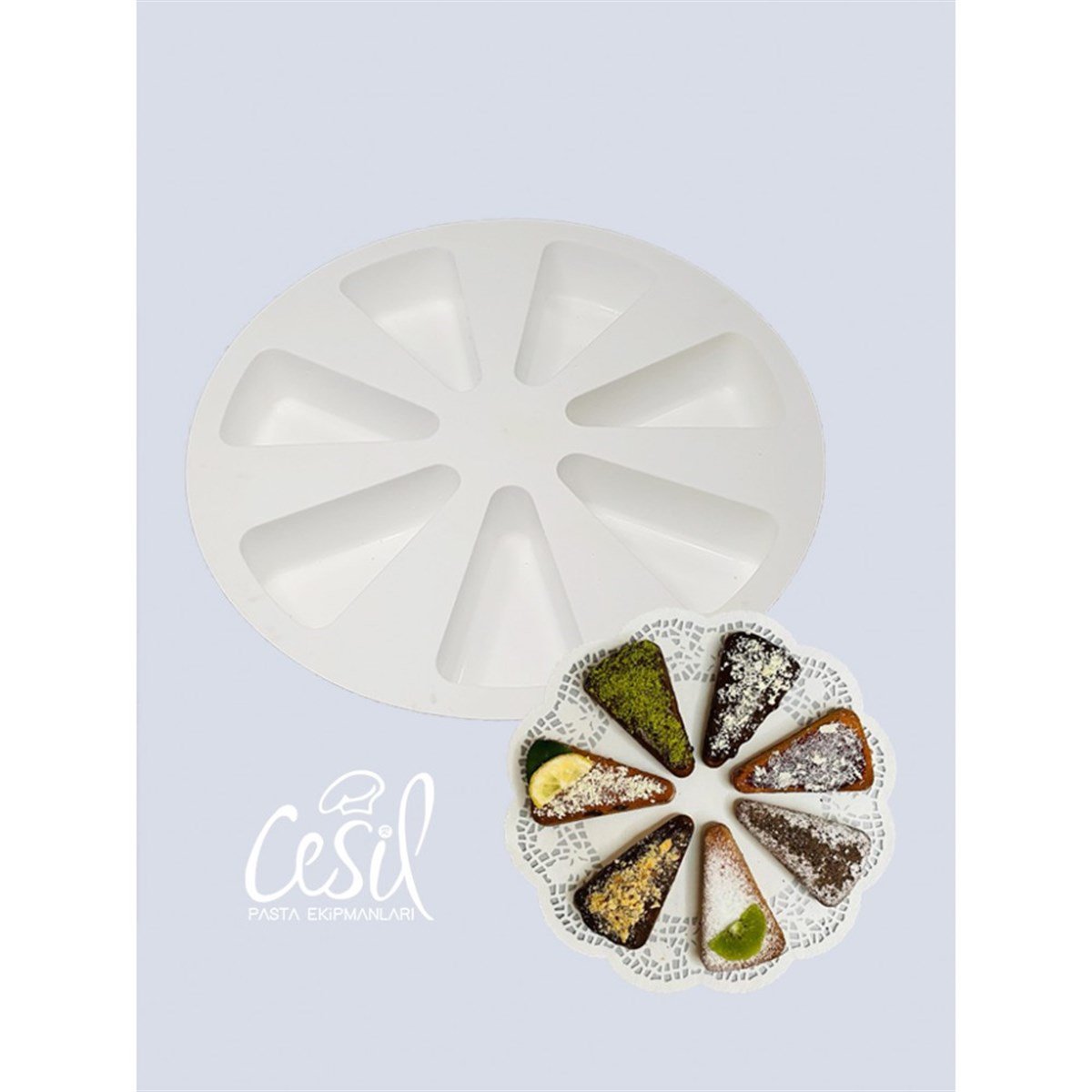 Cesil 7'Lİ Havuç Dilimi Silikon Kek Kalıbı