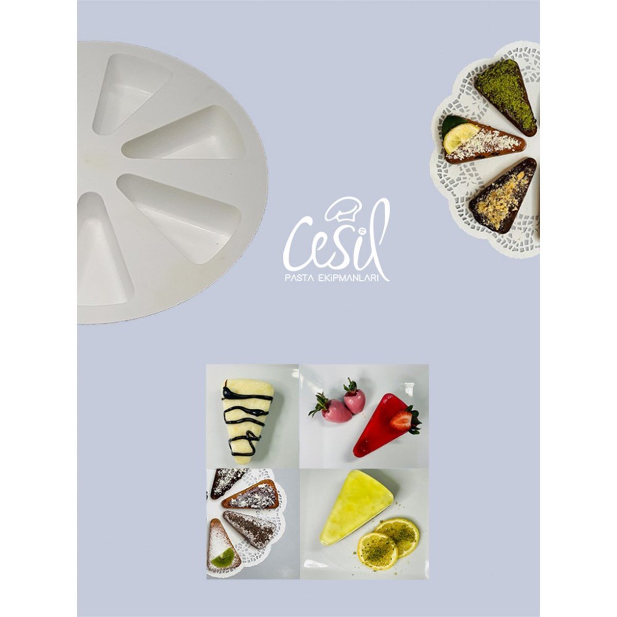 Cesil 7'Lİ Havuç Dilimi Silikon Kek Kalıbı