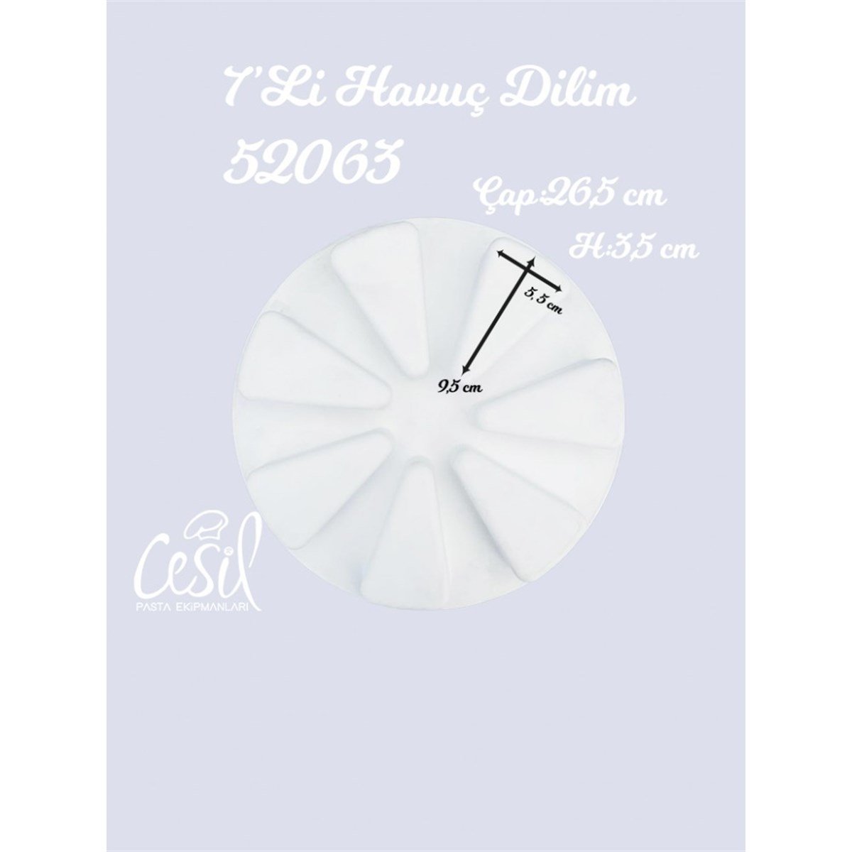 Cesil 7'Lİ Havuç Dilimi Silikon Kek Kalıbı