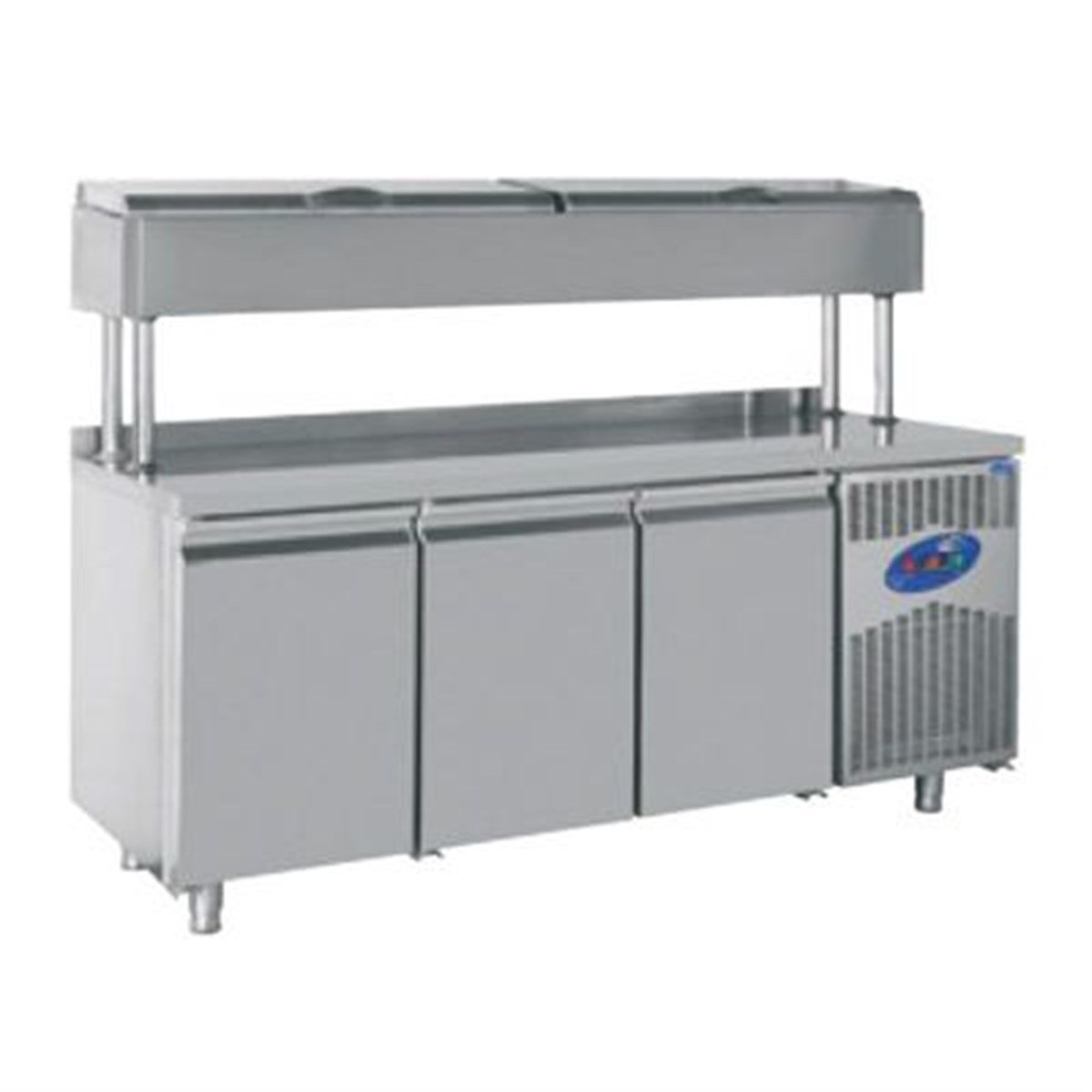 CSA CS-TEZ 3-700-YM Yükseltilmiş Make Up Buzdolabı, 474 L, 3 Kapılı