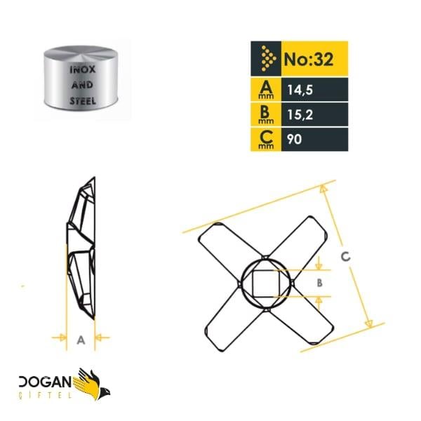 Doğan Çiftel 32 No Et Kıyma Makinesi Bıçağı