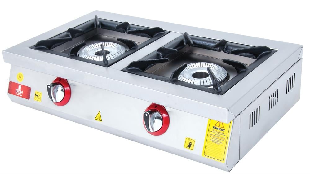 DRN 2'li Ocak, Doğalgazlı/LPG'li, Set Üstü, 80×49×20, DRNLOS-2