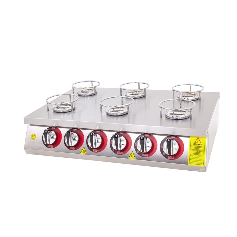 DRN 6'lı Künefe Ocağı, Doğalgazlı/LPG'li, Set Üstü, DRNKNF-6