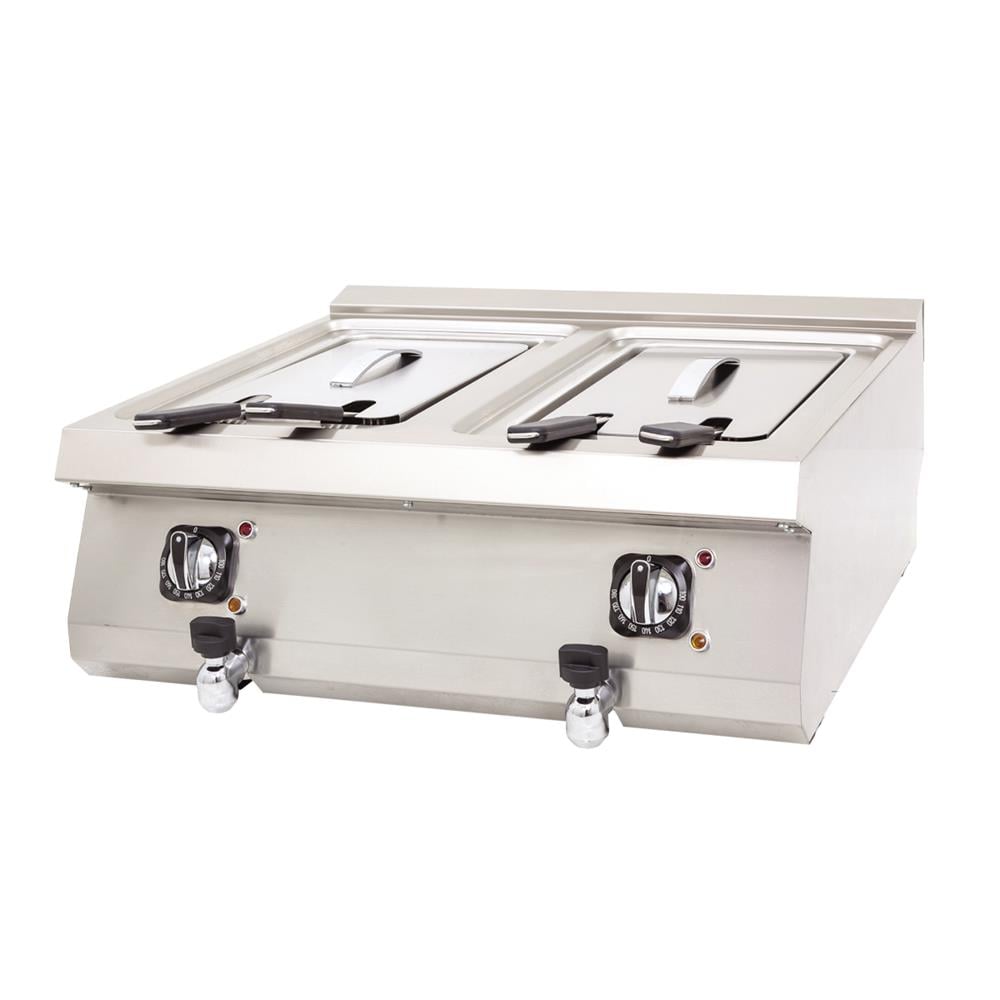 DRN Elektrikli Fritöz, 16+16 Litre, Set Üstü, 80×73×30 cm