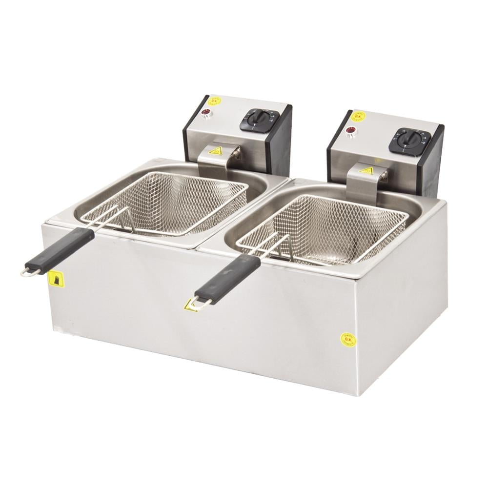 DRN Elektrikli Fritöz, 8+8 Litre, DRNFRTE-88