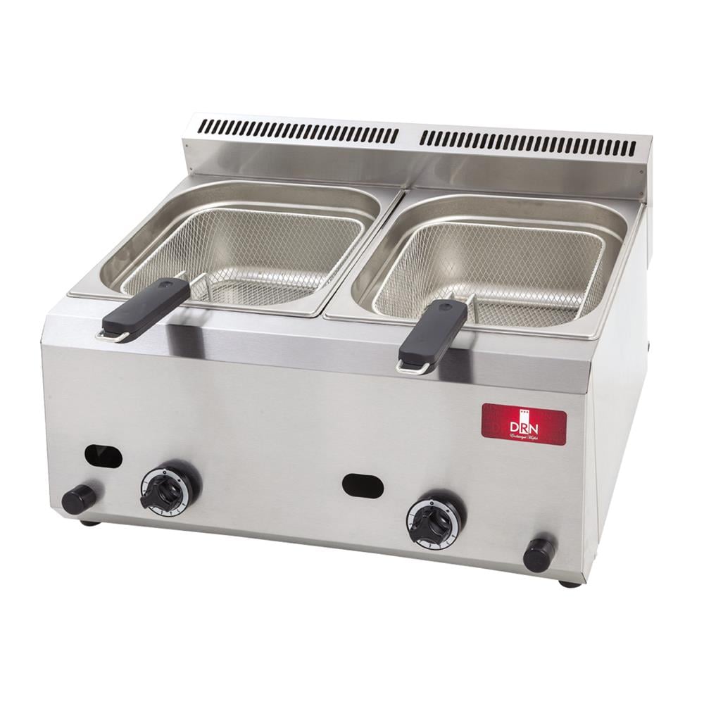 DRN Gazlı Fritöz, 8+8 Litre, Set Üstü, DRNFRTG-88