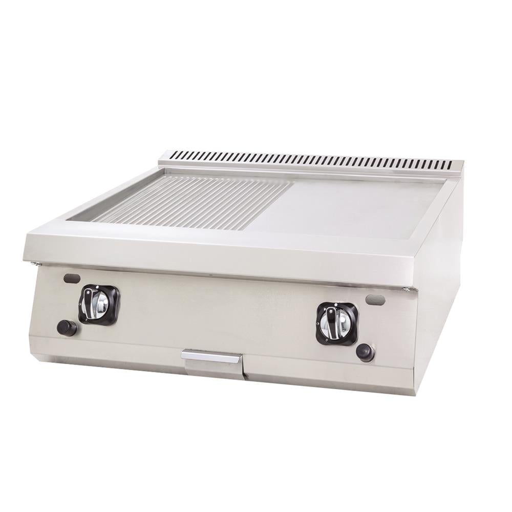 DRN Yarı Oluklu Pleyt Izgara, Doğalgazlı/Lpg'li, Set Üstü, 80×73×30 cm