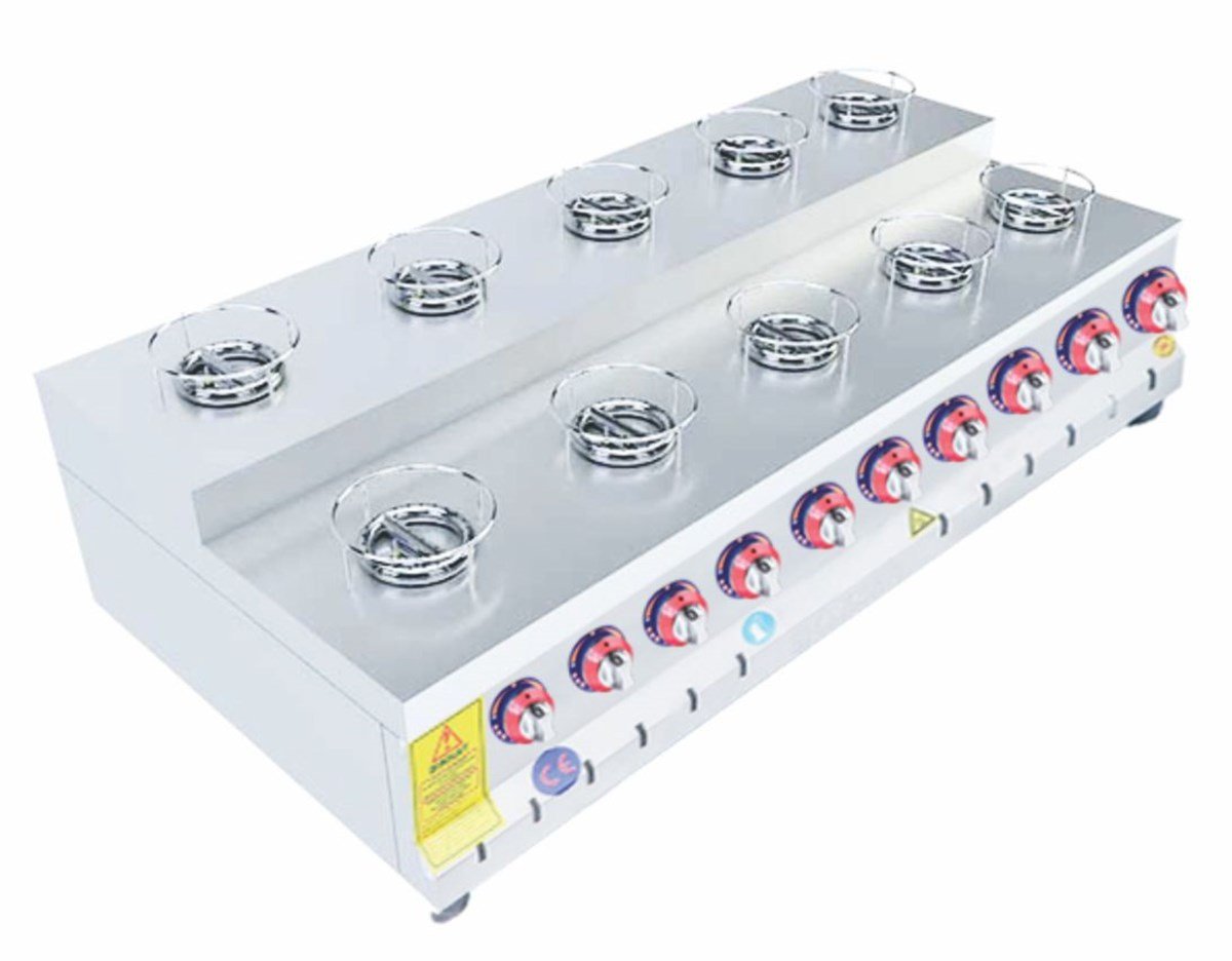 Emeksan 10*1 Künefe Ocağı Tek Yanışlı Basamaklı Künefe Ocağı  10'lu Künefe Ocağı Gazlı Ce Belgeli