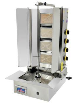 Emeksan 4'lü Motorlu Döner Ocağı 4 Radyanlı Gazlı/Tüplü Ce Belgeli 60*72*120 cm