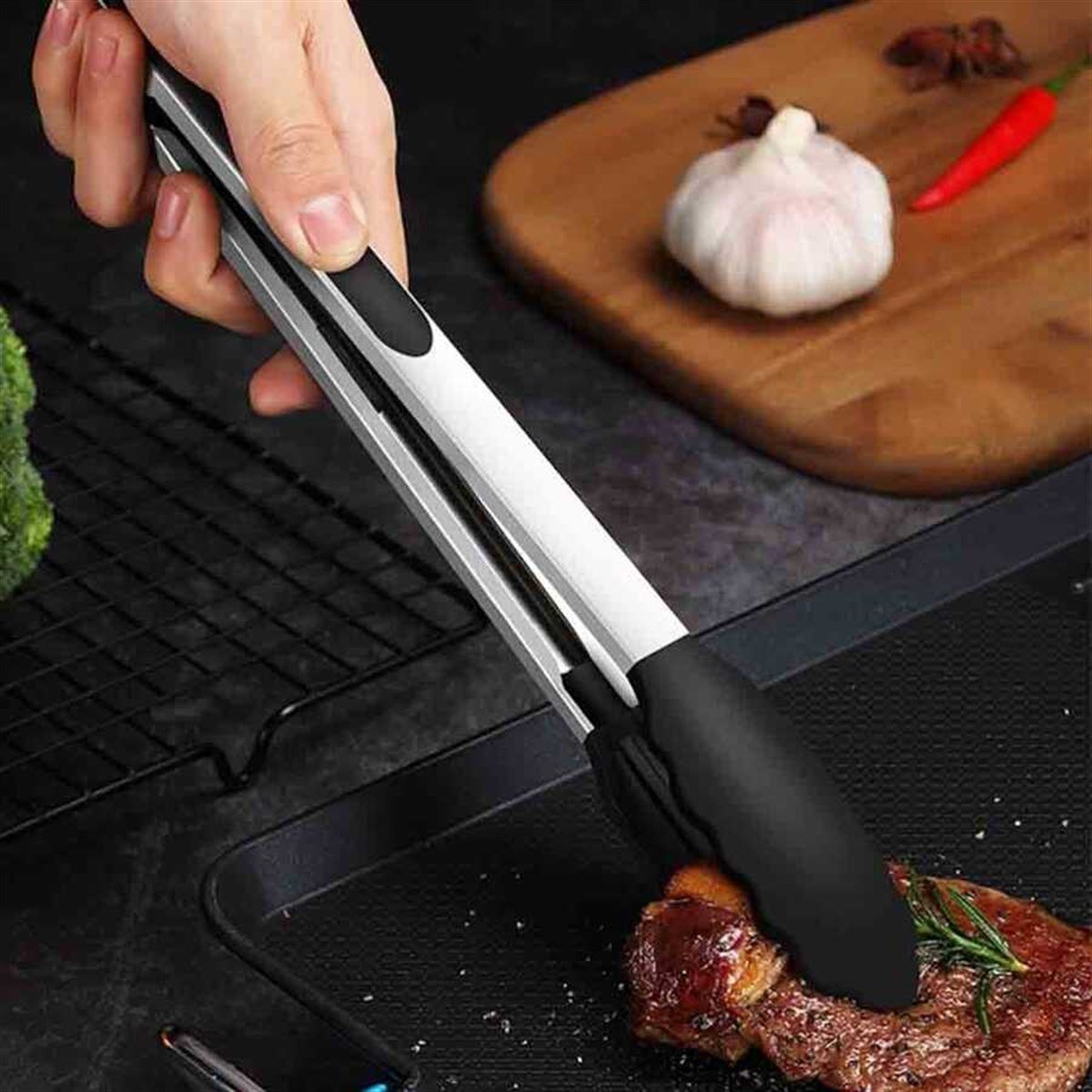 Epinox BMS-35 Barbekü Maşası Silikon 35 cm
