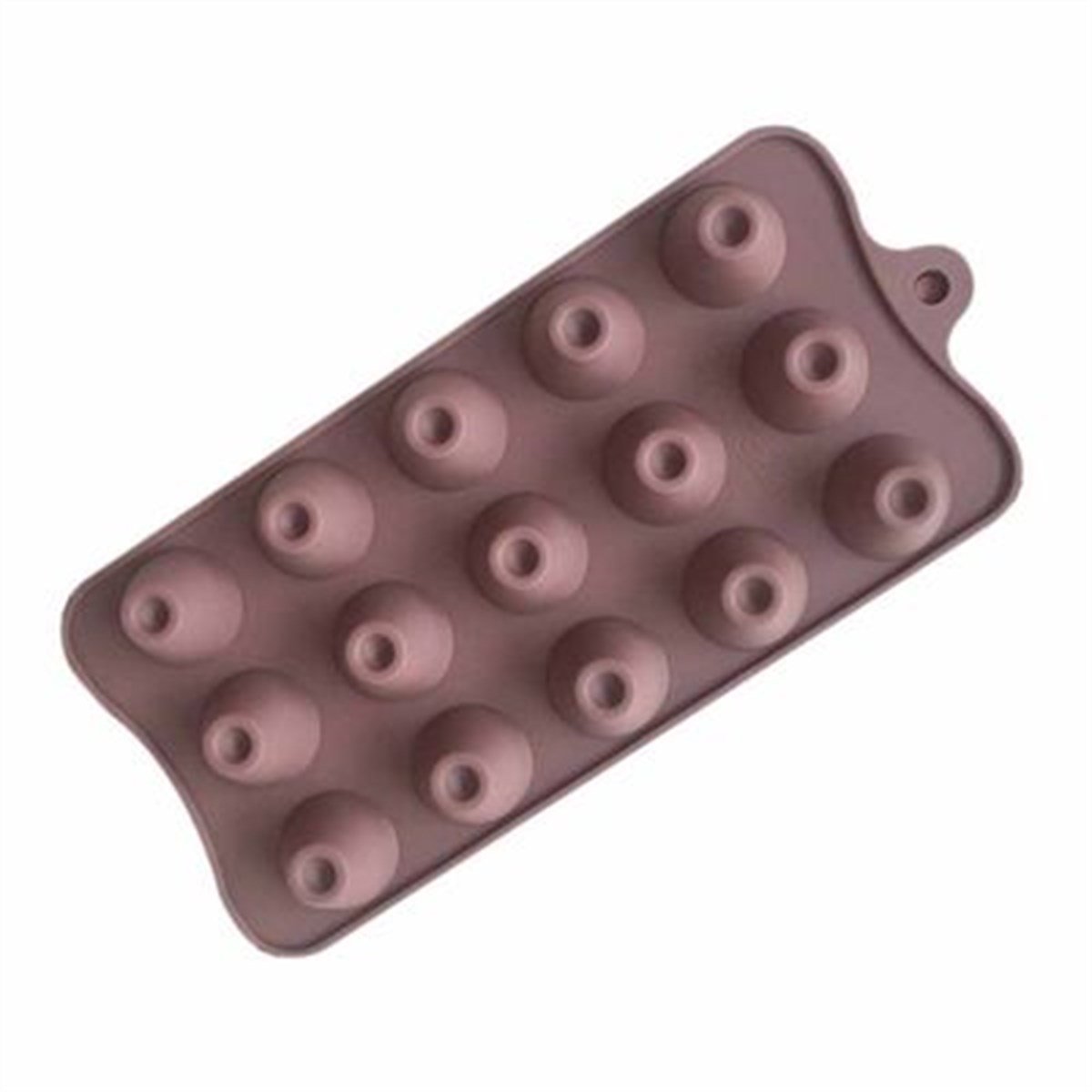 Epinox DLY-18 Silikon Çikolata Kalıbı Yuvarlak Dolgulu 18,5*14,5*1,5 cm