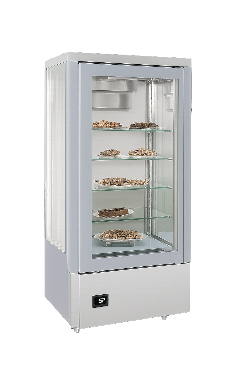 Frenox 80x66x187 cm. 400 lt.Dik Tip Vitrin Model Çikolata Teşhir Dolabı DN4-CK-R290