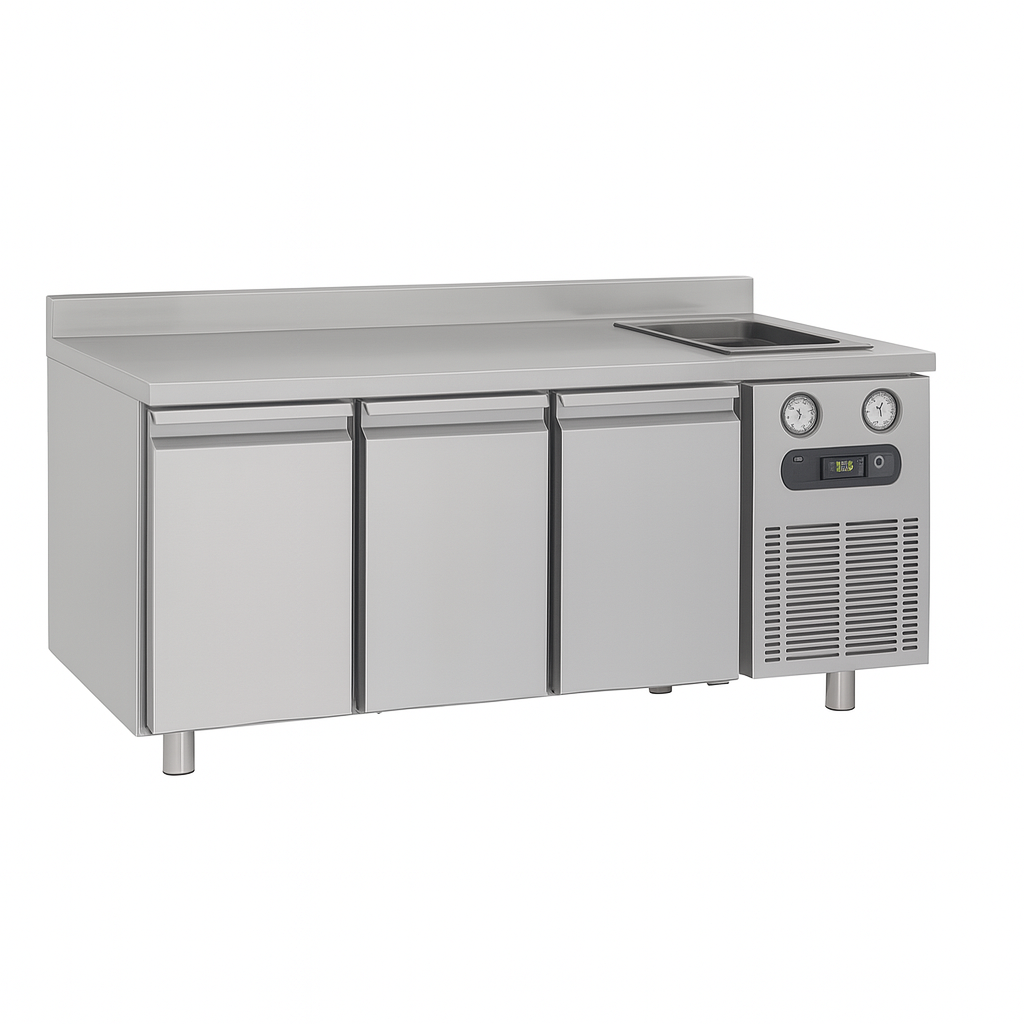 Frenox Evyeli Tezgah Tipi 3 Kapılı,186,5x60x85 Buzdolabı CSN3-E-R290 CSN3-E-R290