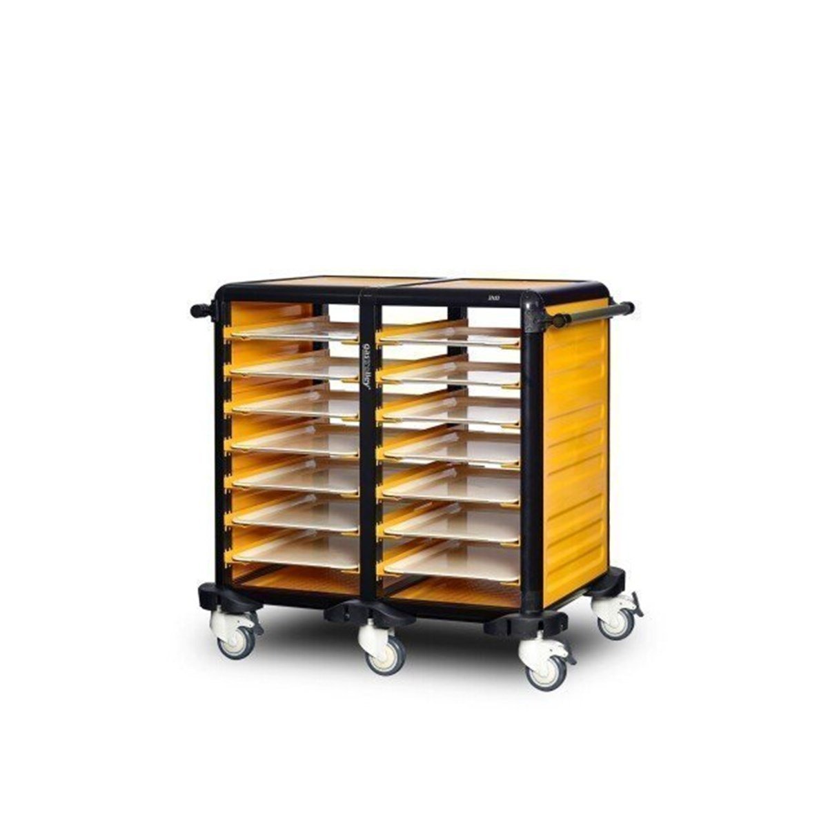 Gastrolley 75 İkili Servis Tepsi Arabası, 2 Yanı Kapalı, 101x71x99 cm