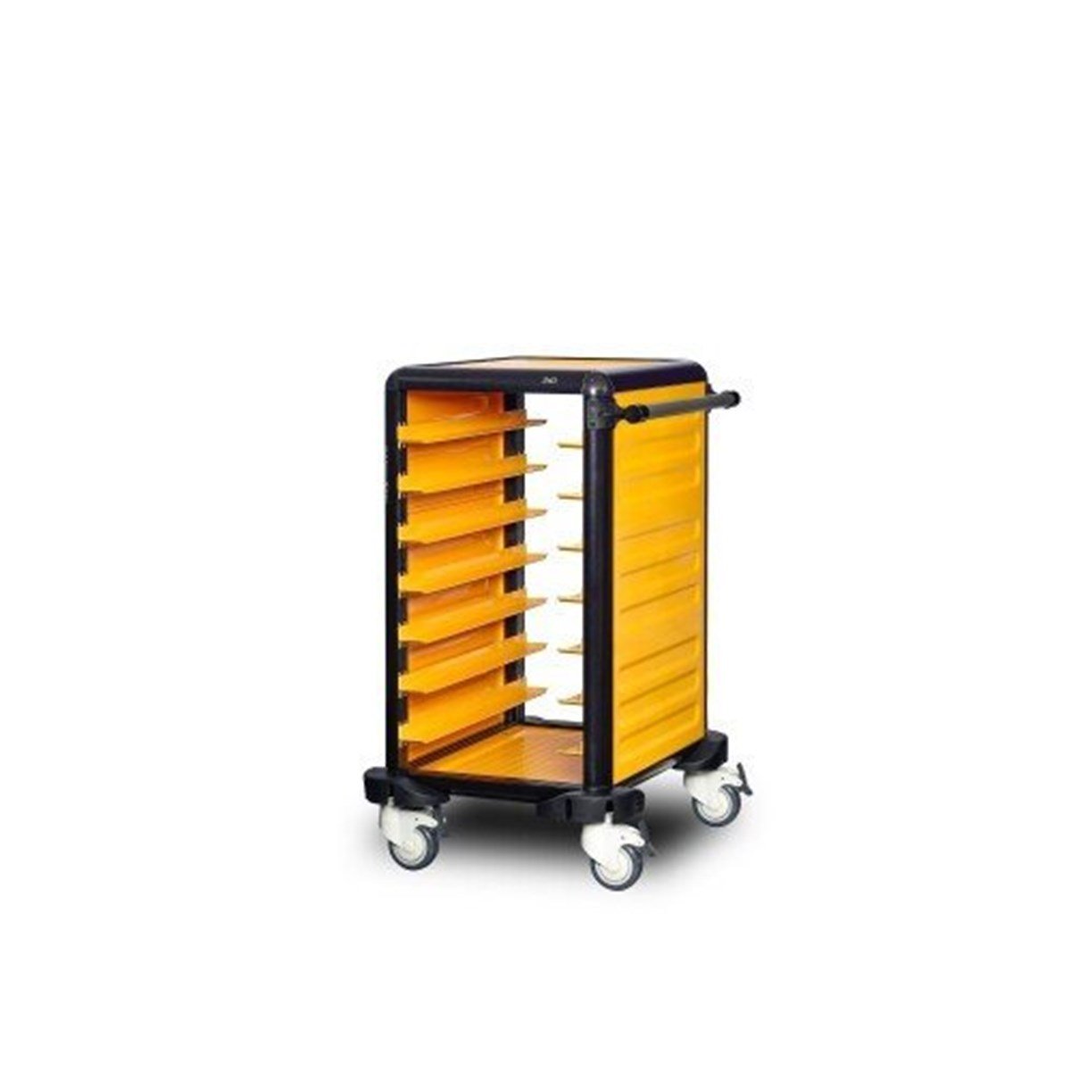 Gastrolley 75 Tekli Gastronom Küvet Taşıma Arabası, 2 Yanı Kapalı, 53x71x99 cm