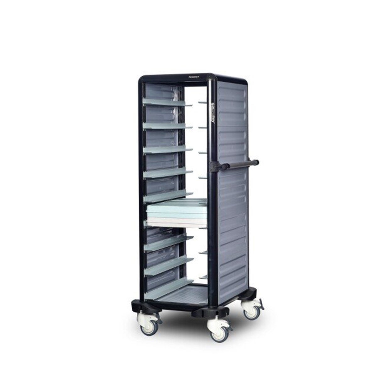Gastrolley Tekli Termo Tepsi Arabası, 2 Yanı Kapalı, 57x71x149 cm