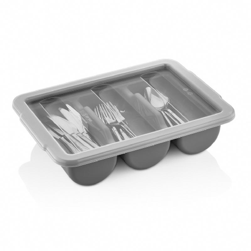 GastroPlast GK-03 3 Bölmeli Kaşıklık, Siyah