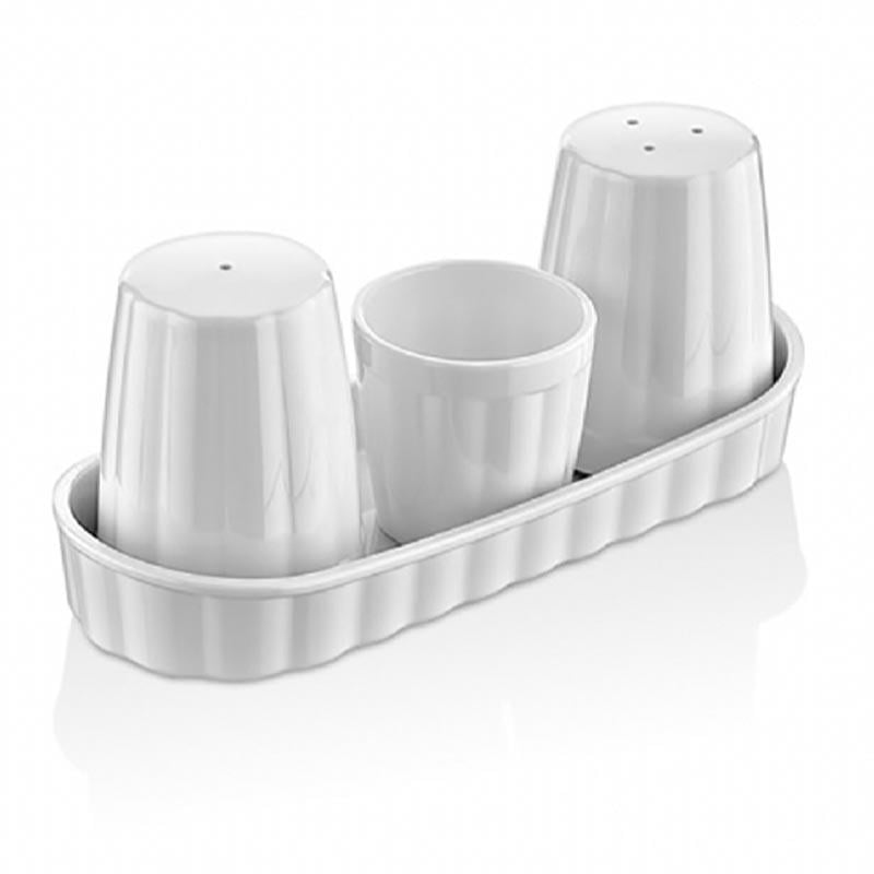 GastroPlast GSEE-01 Tuzluk Biberlik ve Kürdanlık Seti, Beyaz