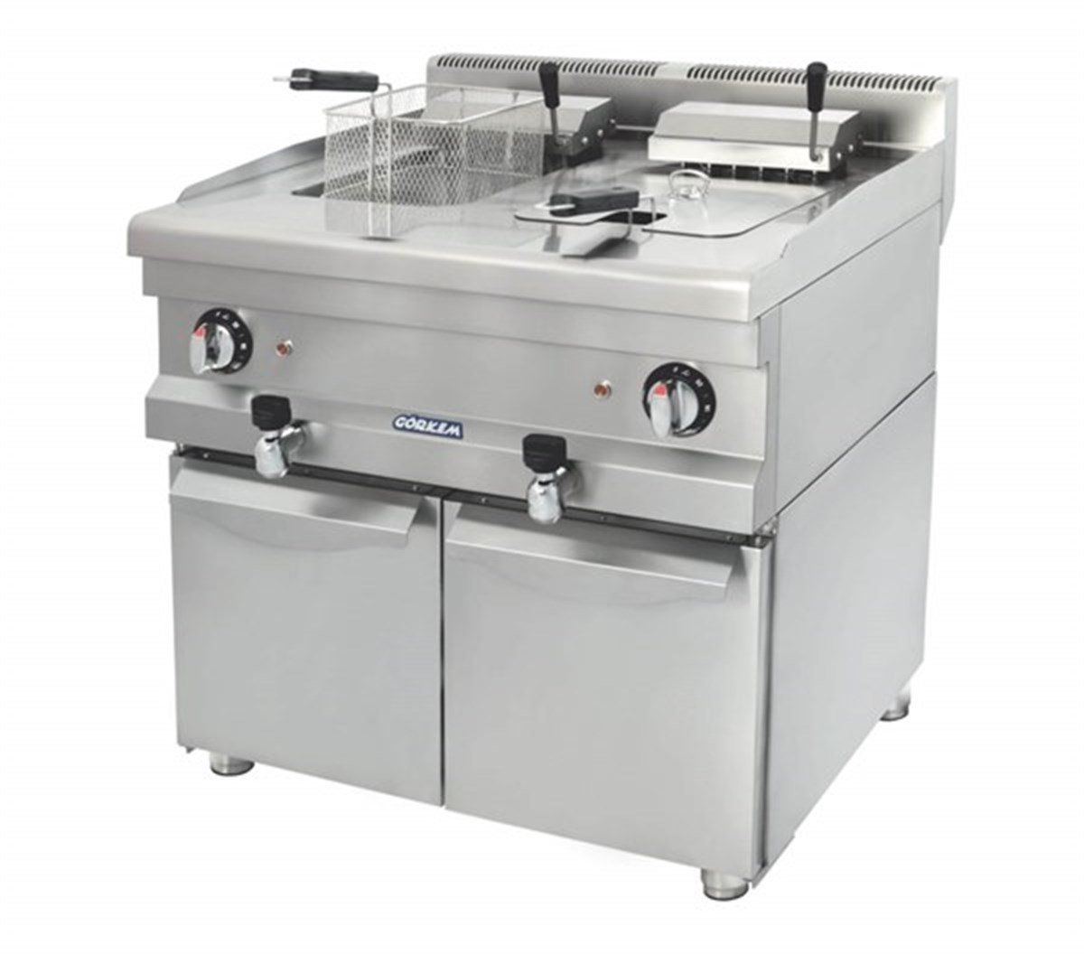 Görkem Fritöz 12+12 Litre Dolaplı Elektrikli, 80X71X85 cm