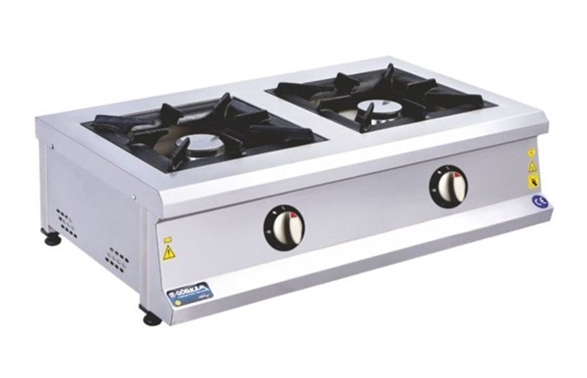 Görkem Set Üstü Ocak 2'Li Profesyonel Doğalgazlı/Tüplü 100x60x30 cm