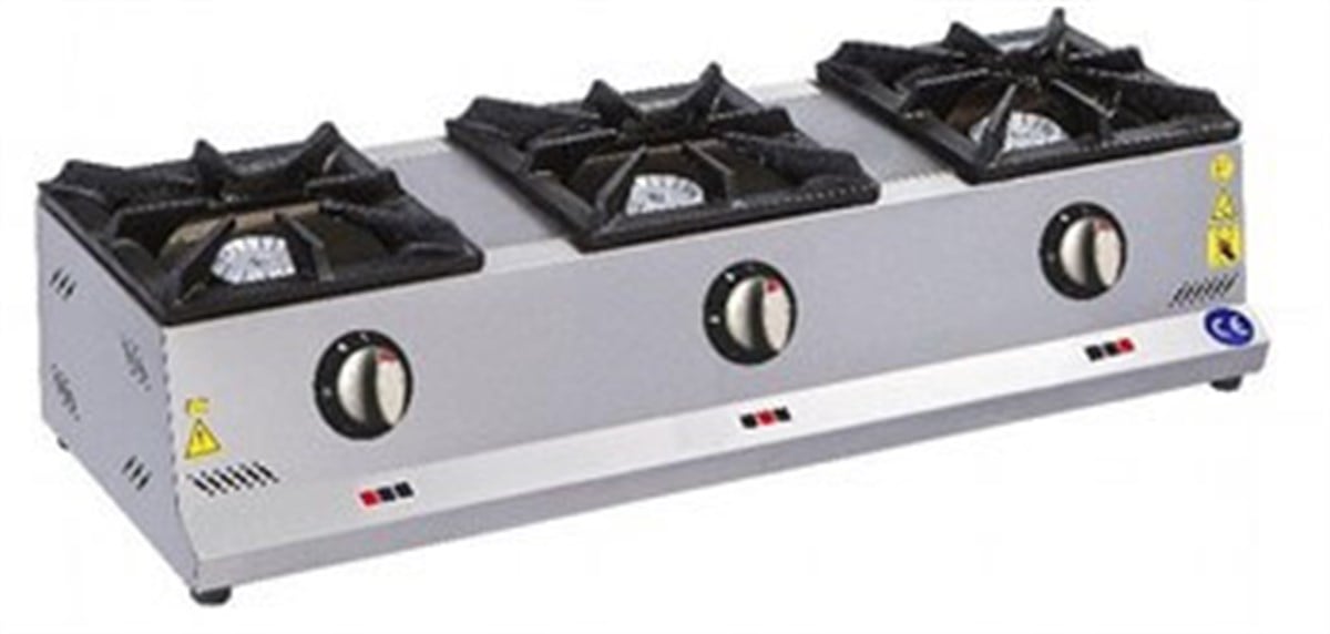 Görkem Set Üstü Ocak 3'Lü Doğalgazlı/Tüplü 90x35x20 cm