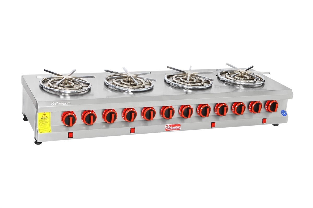 Himaksan 4 Lü Motorlu Künefe Pişirme Ocağı Set Üstü Gazlı Ce Belgeli